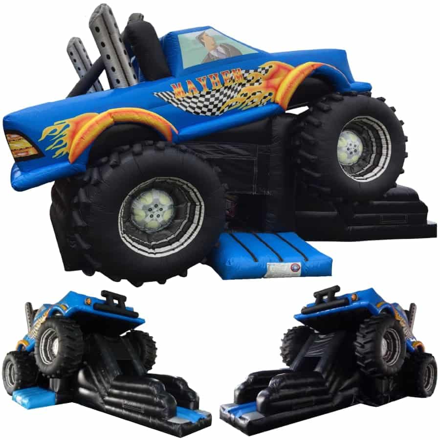 Monster tuck jumping castle combo | Australian Inflatables