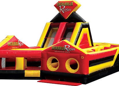 Double Rush Right Inflatable Obstacle Course 1 | Australian Inflatables