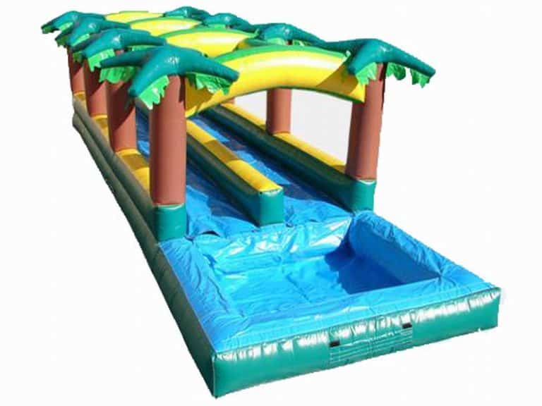 Tropical slip and slide water slide 1 | Australian Inflatables
