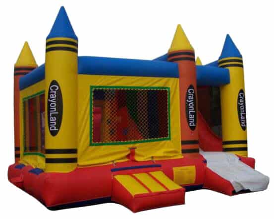 Crayon Jumpy Castle With Slide 1 | Australian Inflatables
