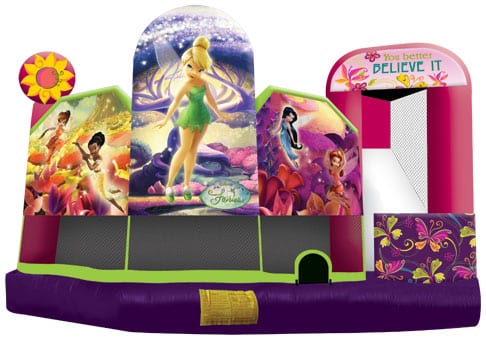 Tinkerbell inflatable jumping castle 5 in 1 combo 1 | Australian Inflatables