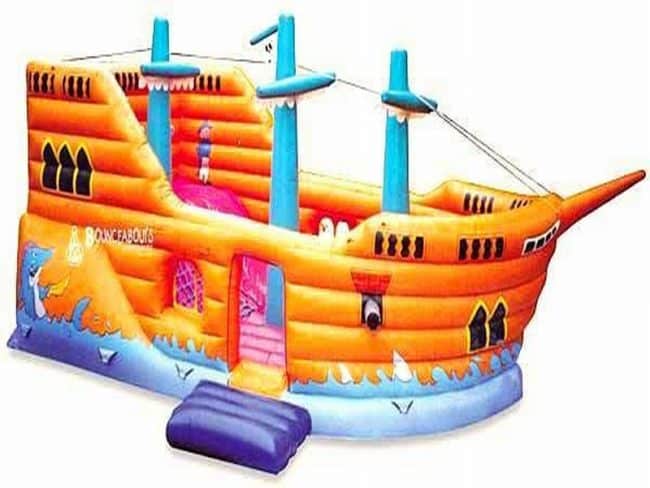 pirate ship bouncy castle with slide 1 | Australian Inflatables