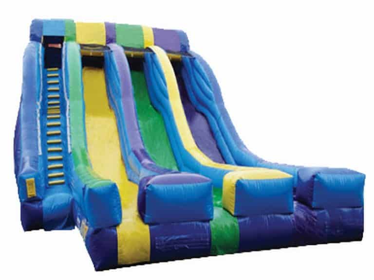 Triple Splash Dry Wet Slide 1 | Australian Inflatables