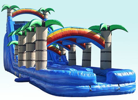 Tropical Dual Lane wet and dry Slide 1 | Australian Inflatables