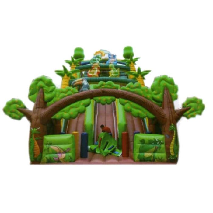 Aligator land dual lane obstacle slide | Australian Inflatables