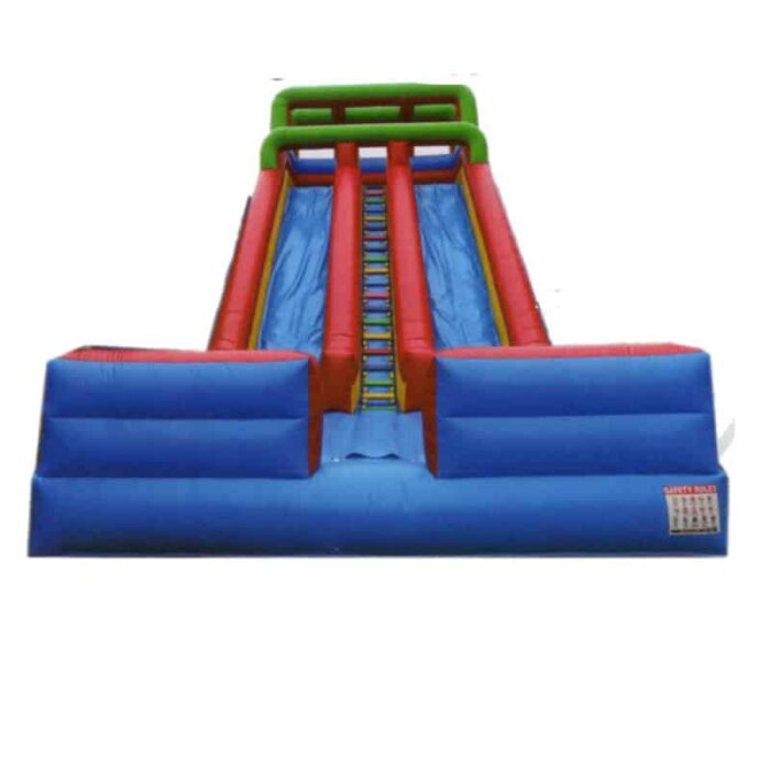 Giant dual lane inflatable dry or wet slide | Australian Inflatables