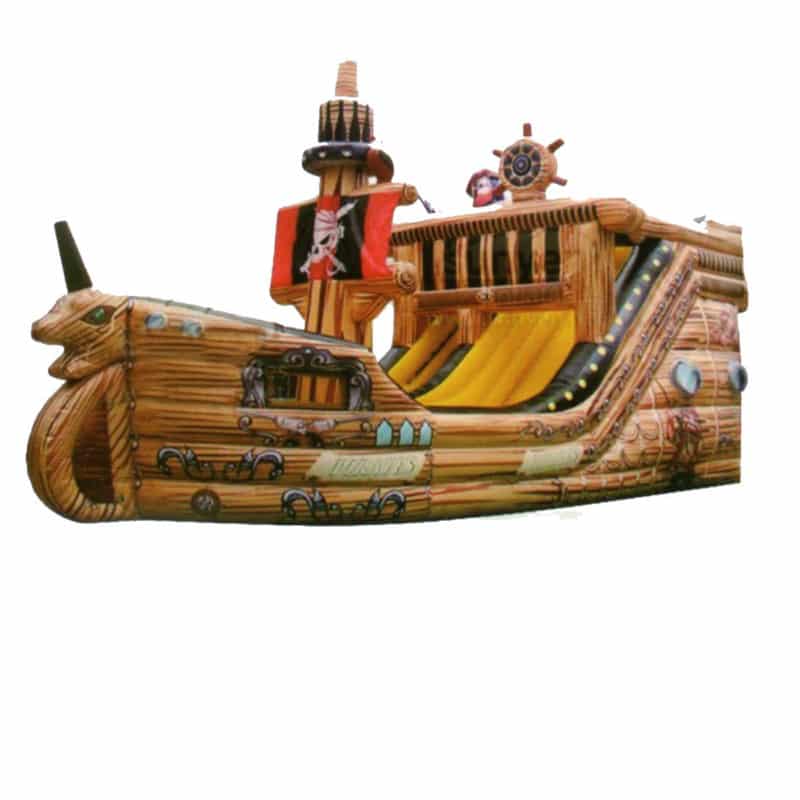 Pirate ship with flag inflatable slide | Australian Inflatables