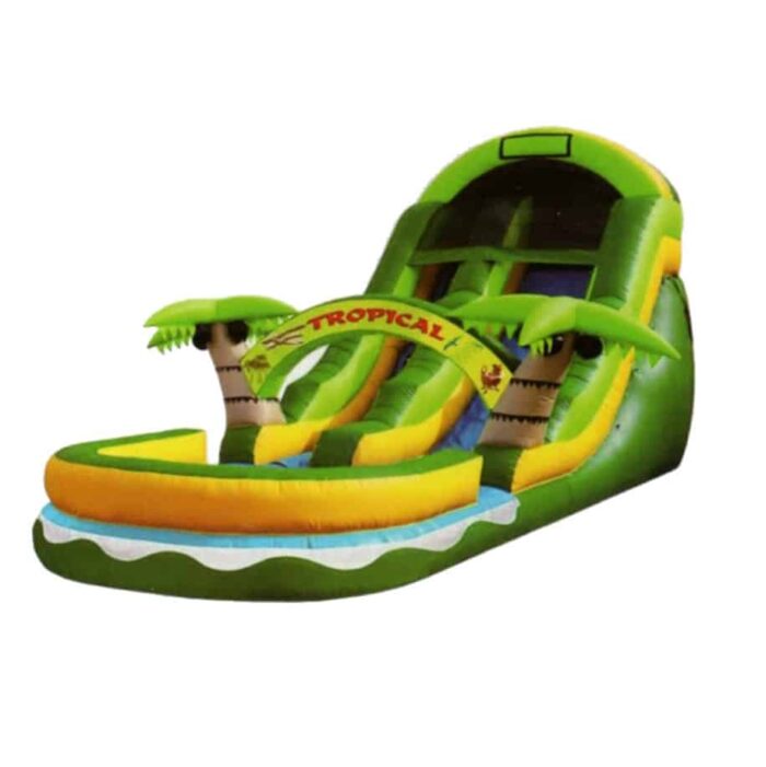 cute tropical inflatablle water slide | Australian Inflatables