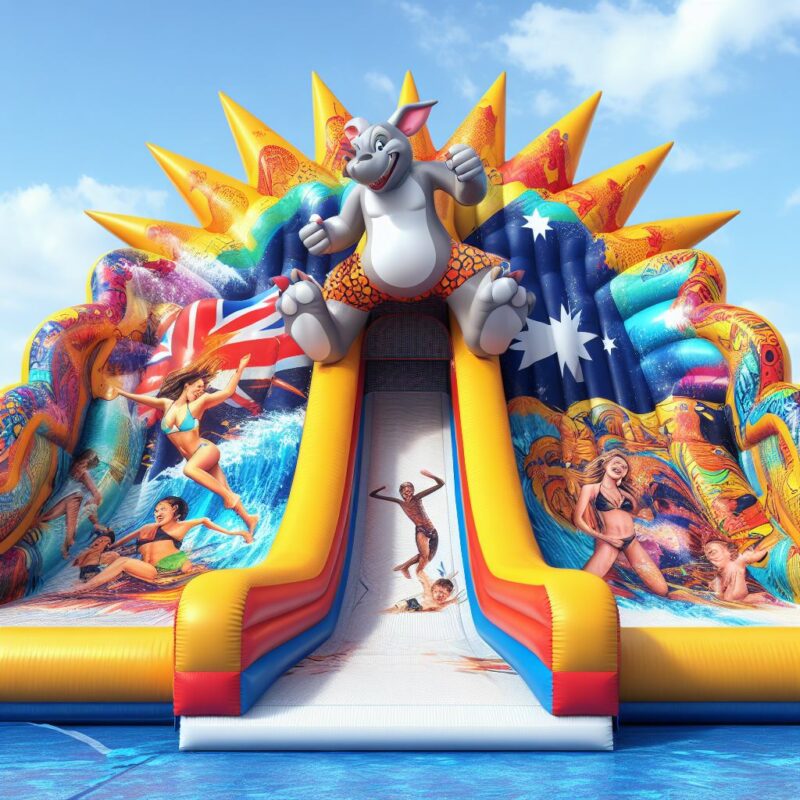 Australian Inflatables inspired inflatable water slide | Australian Inflatables