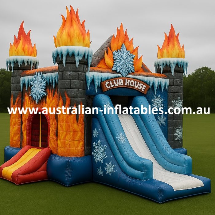 New Mystic Club House Dual Kingdom Jumping Castle Combo | Australian Inflatables