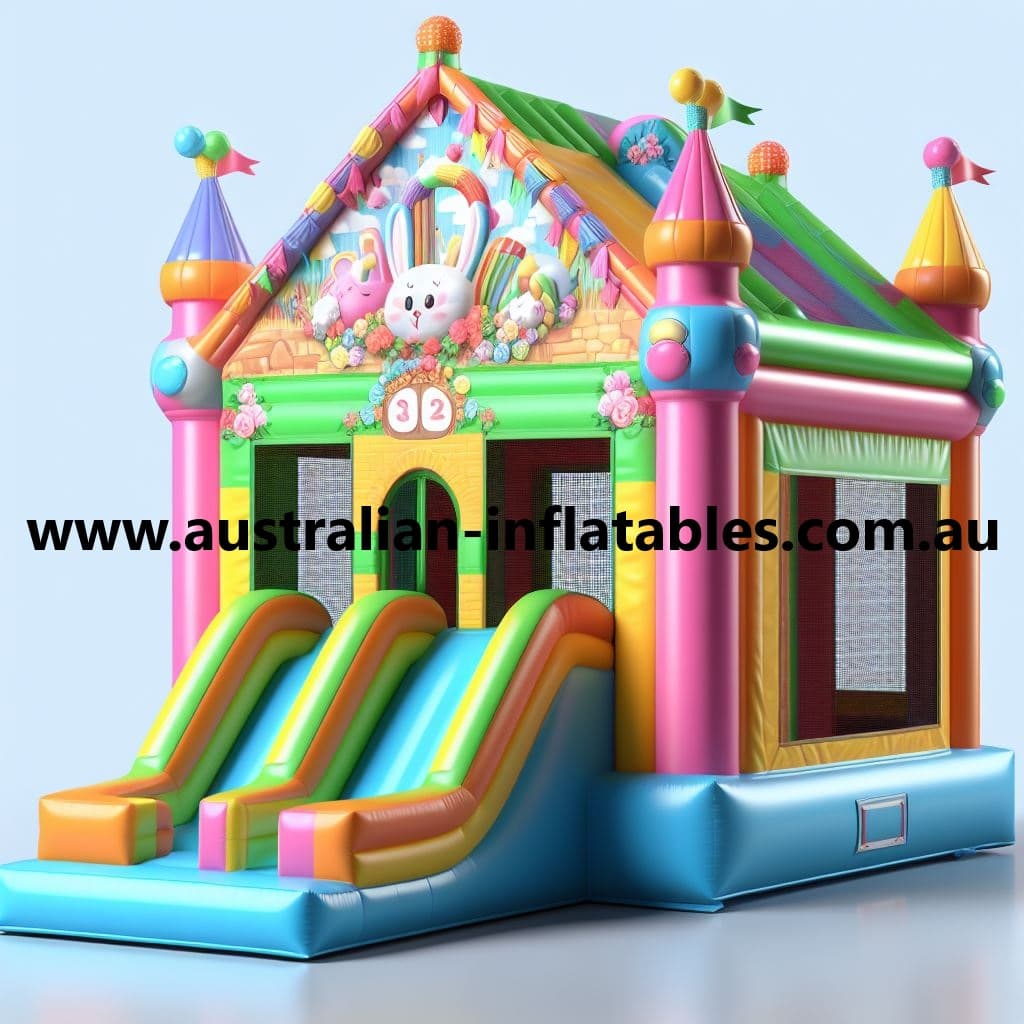 Rainbow Rabbits Bouncy Retreat | Australian Inflatables