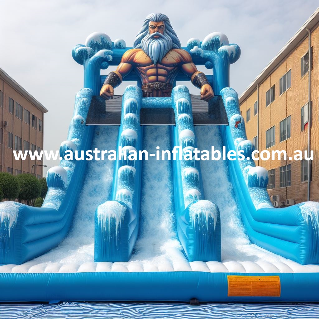 new huge inflatable water slide Zeus with pool | Australian Inflatables