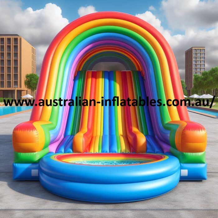 rainbow water slide wm | Australian Inflatables