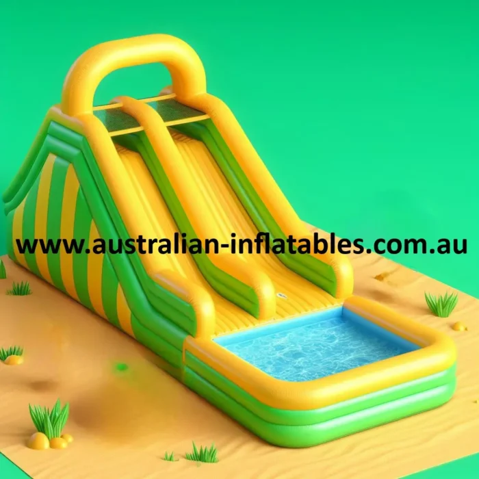 Budget Breeze Dual Lane Water Slide | Australian Inflatables