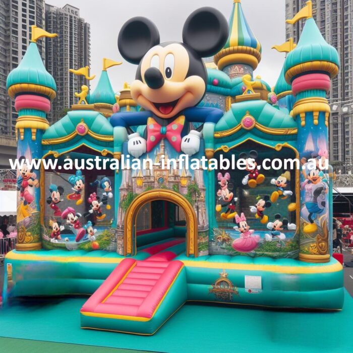 interactive mickey park jumping castle combo2 | Australian Inflatables