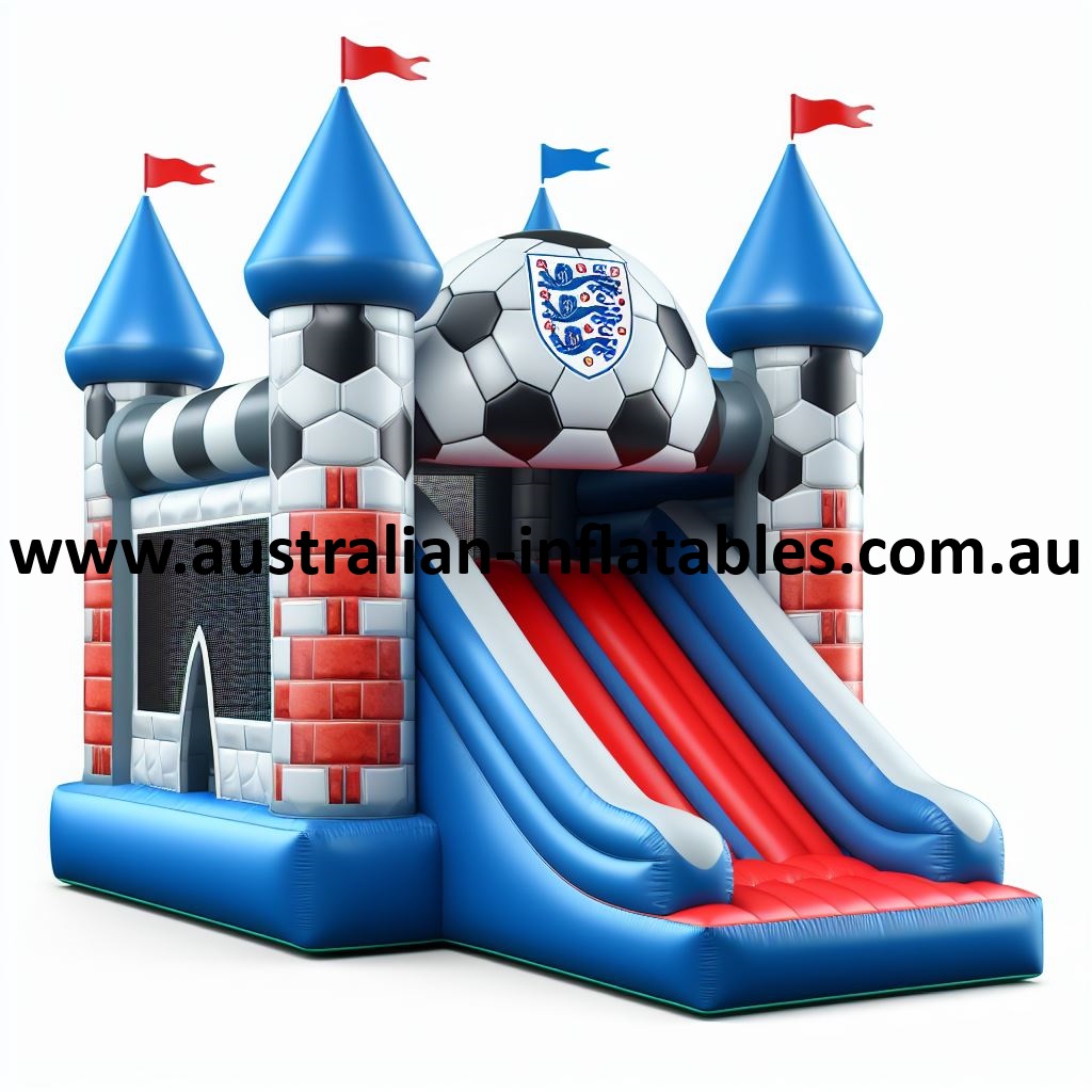 new football bouncy castle with slide | Australian Inflatables