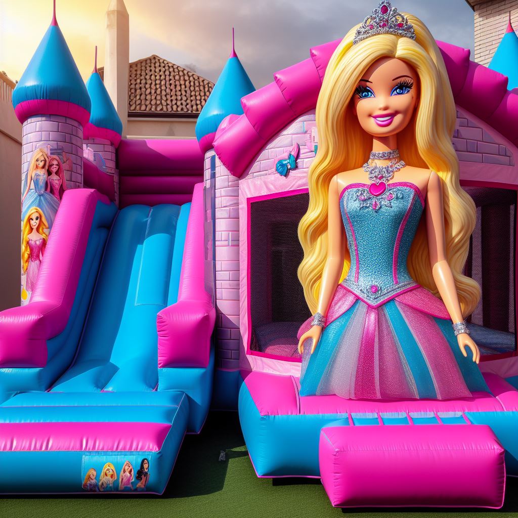Barbie Jumping Castle Combo | Australian Inflatables