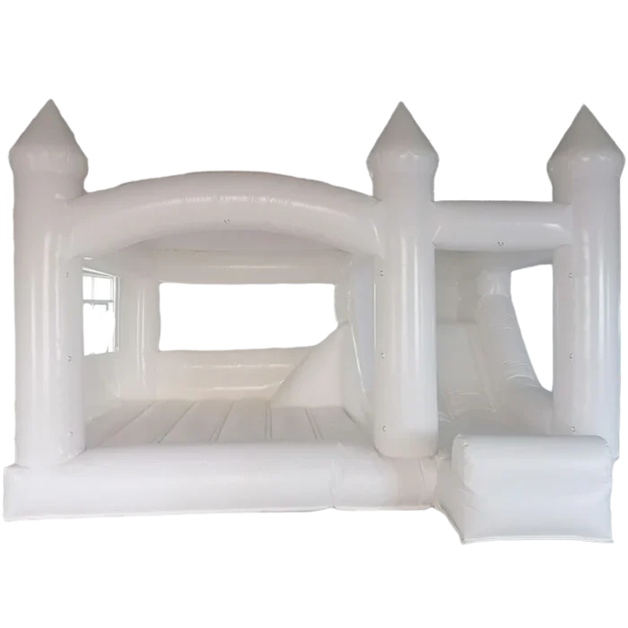 white jumping castle with slide | Australian Inflatables