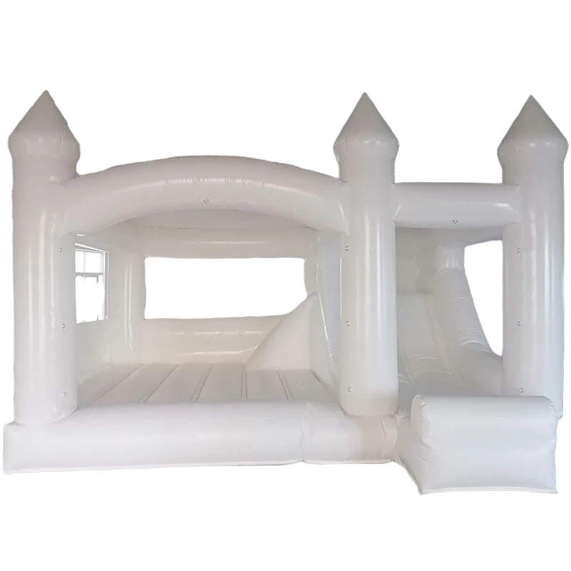 white jumping castle with slide | Australian Inflatables