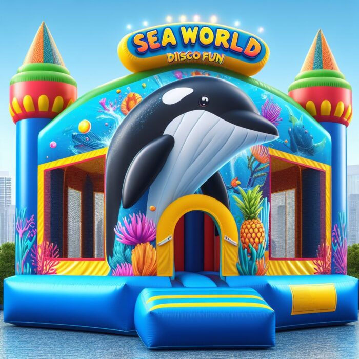 sea world disco fun jumping castle | Australian Inflatables