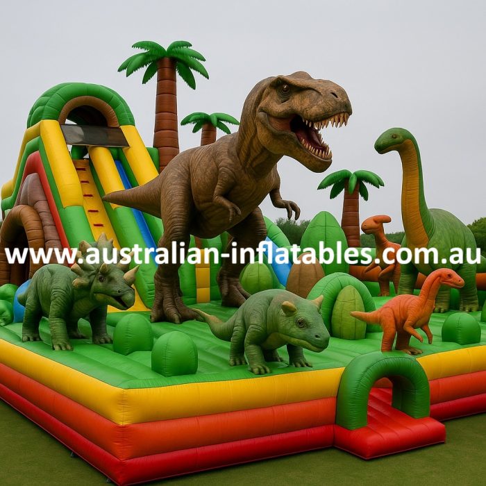 Dinosaur Expedition Obstacle Course Jumping Castle2 | Australian Inflatables