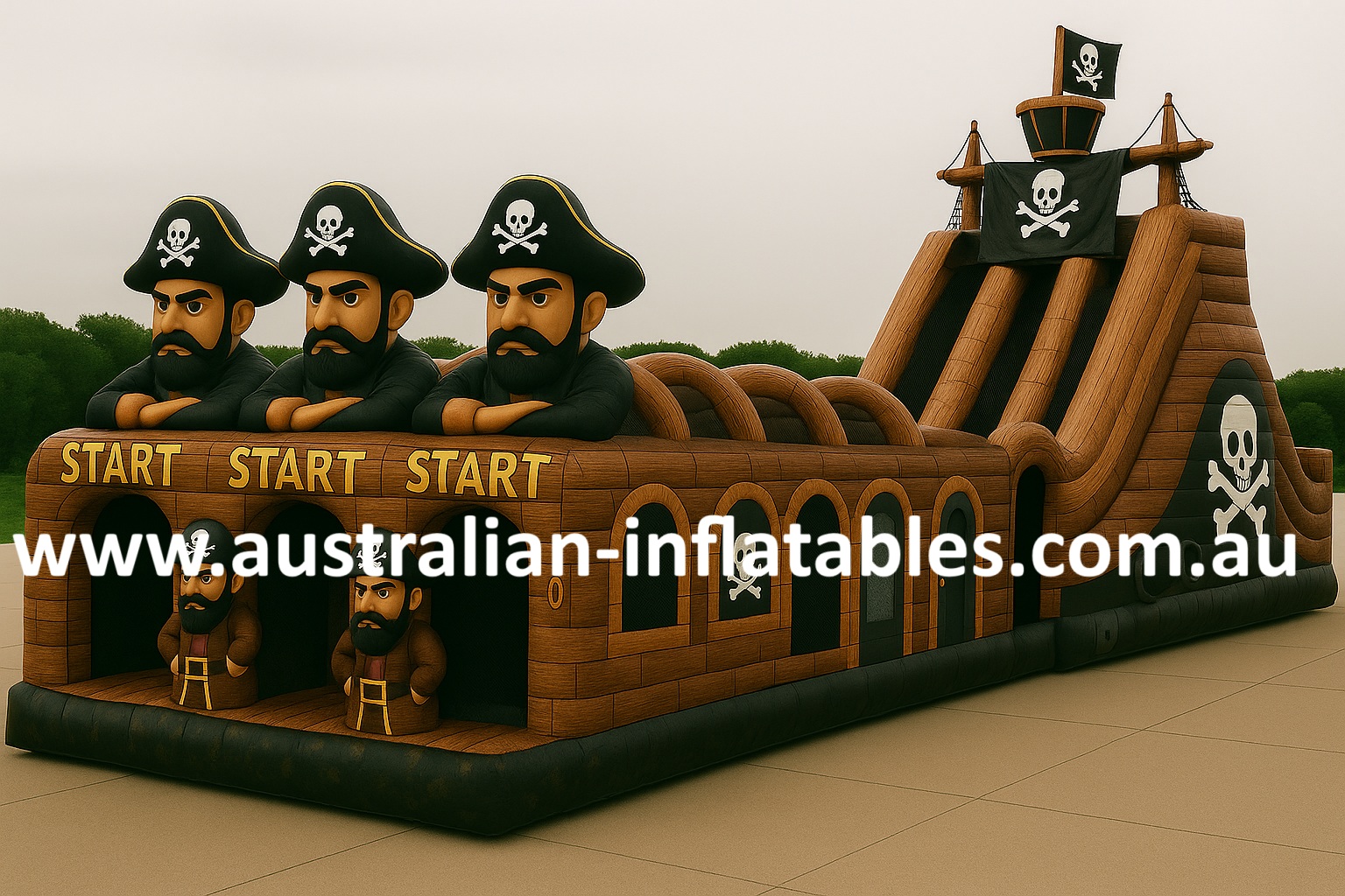 Buccaneer Blast Inflatable Adventure Obstacle Course | Australian Inflatables