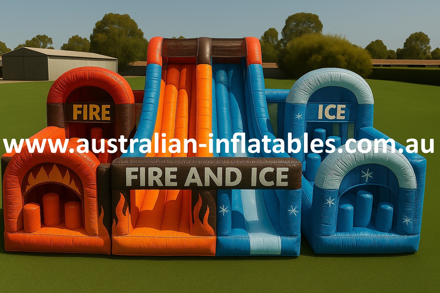 Fire and Ice Inflatable Obstacle Challenge | Australian Inflatables