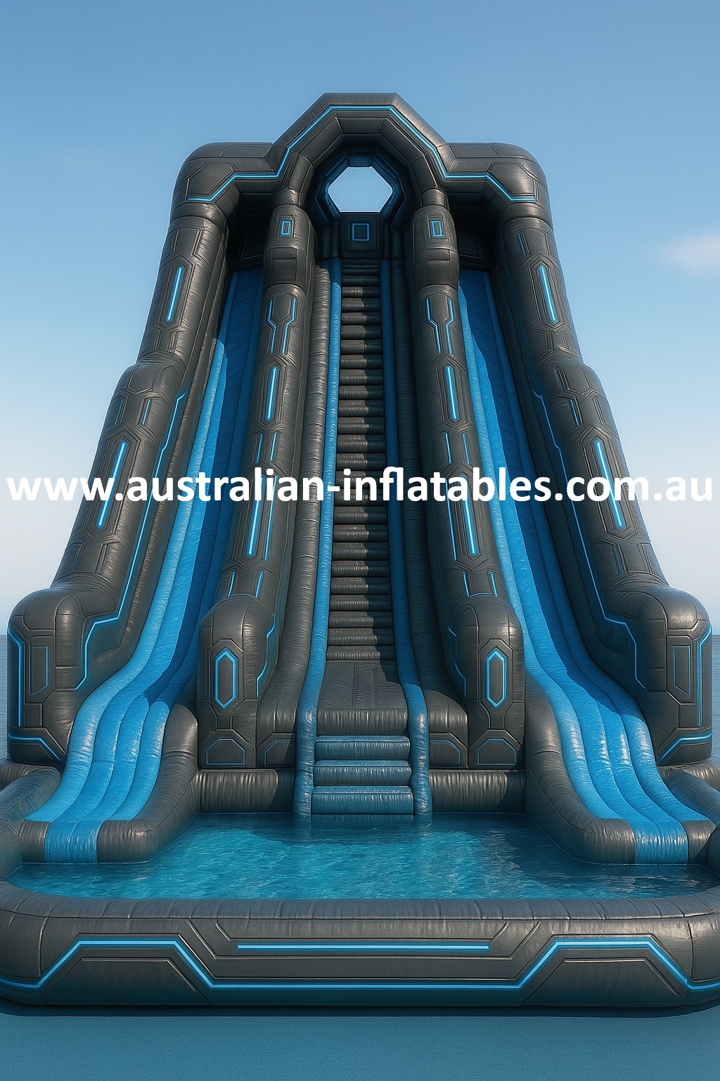 Eclipse Splash Fortress inflatable water slide | Australian Inflatables