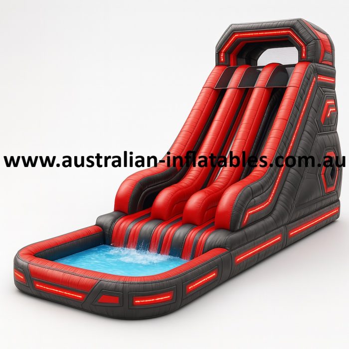 Hot Lava Dual Lane Inflatable water slide | Australian Inflatables