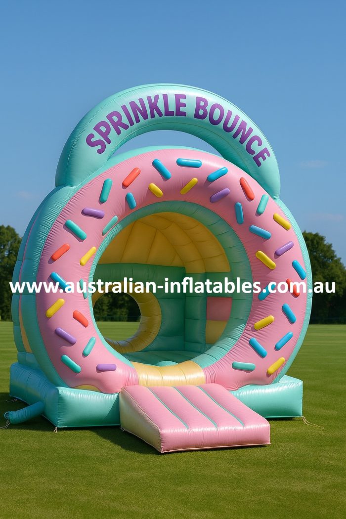 Sprinkle Fun Doughnut Jumping Castle | Australian Inflatables